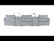 Fullar - LAF Modular Power Motion Recliner - Light Gary Chenille - R&R Furniture Gallery (Fountain Valley, CA)