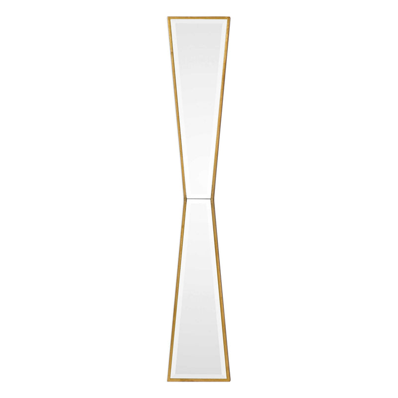 Gold wall mirror with a mirror-shaped frame by Uttermost, featuring a stylish and modern design for contemporary home decor.