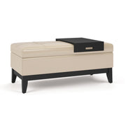 Oregon - Contemporary Storage Ottoman Bench With Tray - R&R Furniture Gallery (Fountain Valley, CA)