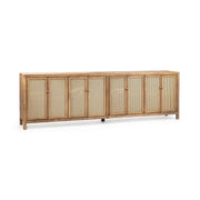 Classic Home Alvin 8-door Sandy Cove buffet cabinet with wood finish and ample storage space.