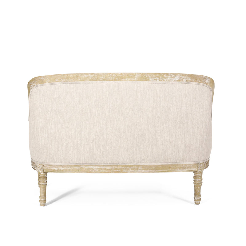 Noble House Inspired Style stationary loveseat with plush upholstery and sleek design, perfect for modern living rooms.