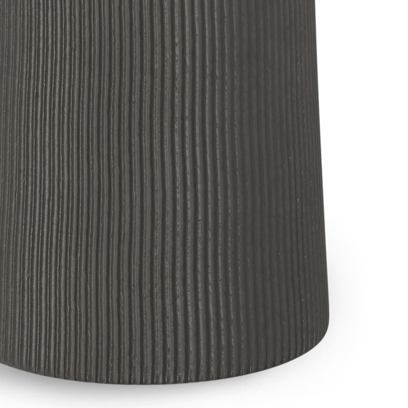 Hughes - Cast Aluminum Side Table - Black - R&R Furniture Gallery (Fountain Valley, CA)
