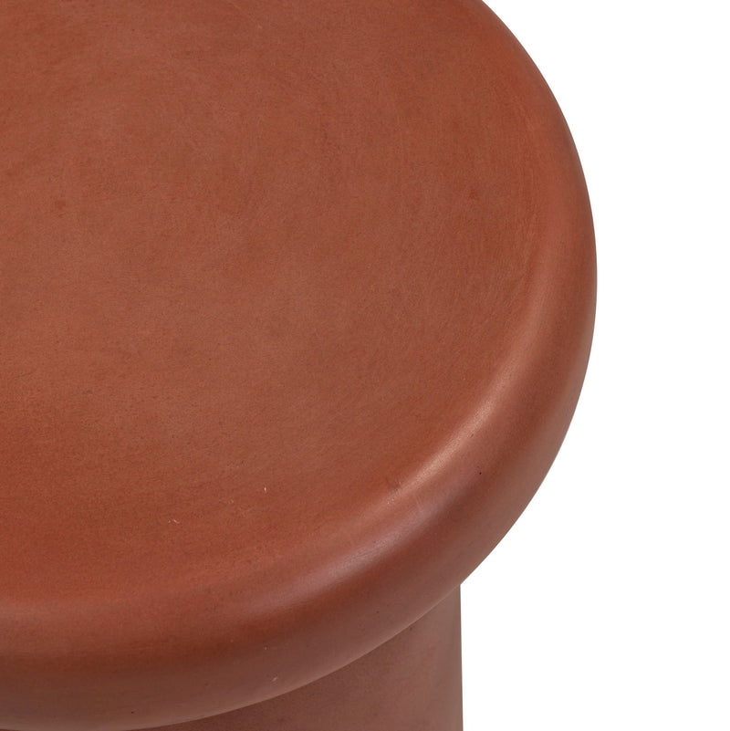 TOV Furniture Lydia side table with a sleek, modern design featuring a round top and slim metal legs.