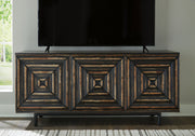 Fair Ridge - Accent Cabinet - Distressed Black - R&R Furniture Gallery (Fountain Valley, CA)