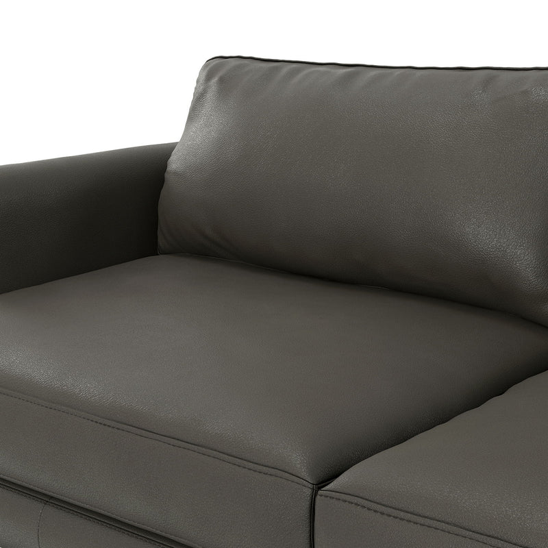 Livingston upholstered stationary sofa by Simpli-Home with plush cushions and neutral fabric in a modern living room setting.
