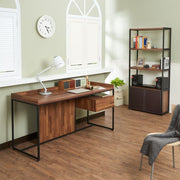 Sara - Bookshelf - Walnut & Sandy Black - R&R Furniture Gallery (Fountain Valley, CA)