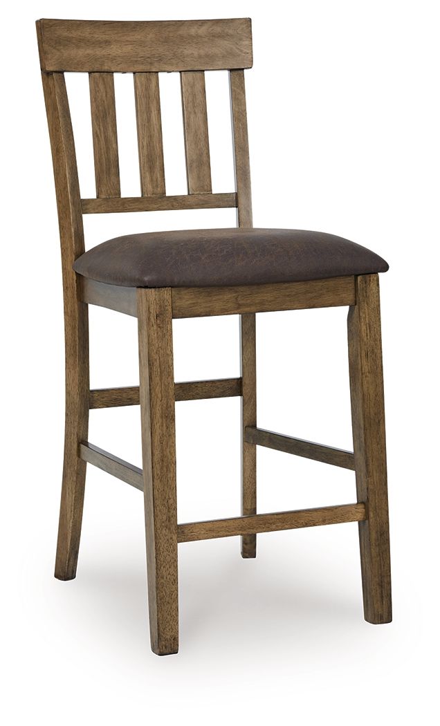 Urbinforte - Upholstered Barstool (Set of 2) - Light Brown - R&R Furniture Gallery (Fountain Valley, CA)