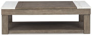 Loyaska - Lift Top Cocktail Table - Grayish Brown / White - R&R Furniture Gallery (Fountain Valley, CA)