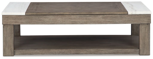 Loyaska - Lift Top Cocktail Table - Grayish Brown / White - R&R Furniture Gallery (Fountain Valley, CA)