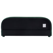 Upholstered Simple Modern Bedroom Bed With Curved Headboard - R&R Furniture Gallery (Fountain Valley, CA)