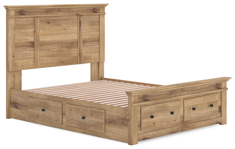 Makidern - Panel Storage Bed With Under Bed Storage Unit And Storage Footboard - R&R Furniture Gallery (Fountain Valley, CA)