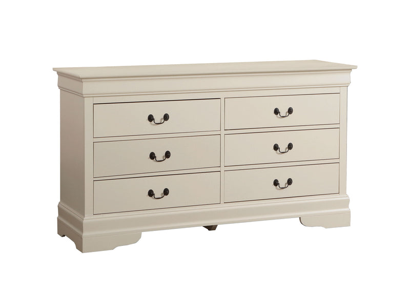 Elegant traditional storage dresser by Glory Furniture with multiple drawers and classic wood finish, ideal for bedroom organization.