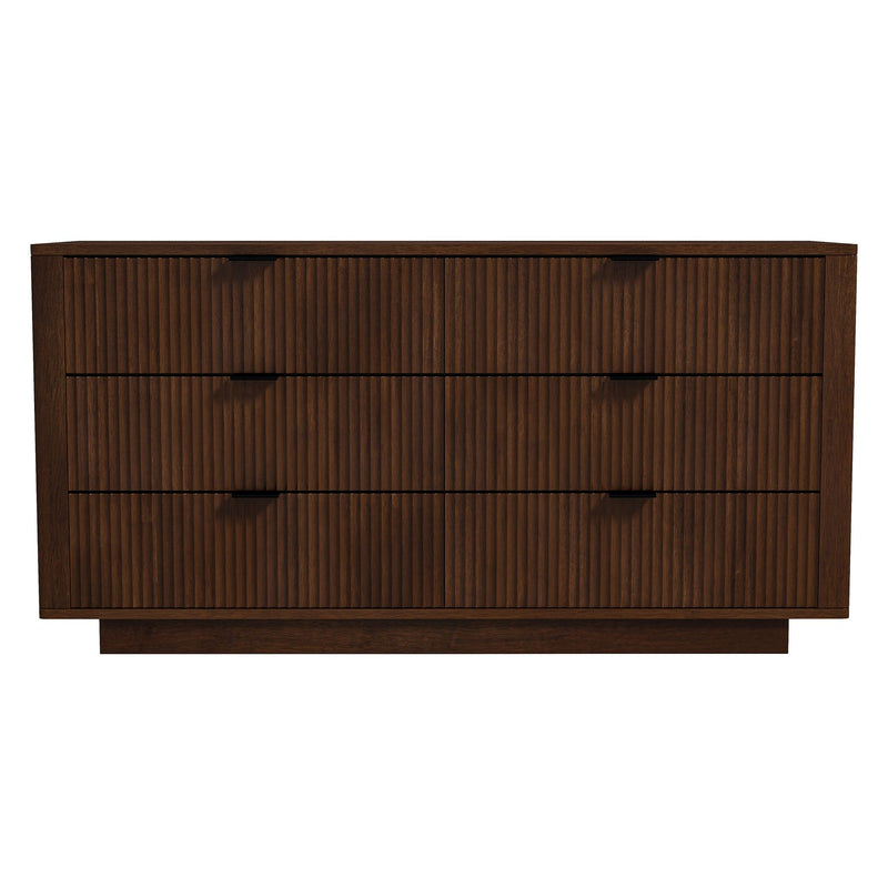 Lola - Dresser With 6 Drawers - Dark Brown - R&R Furniture Gallery (Fountain Valley, CA)