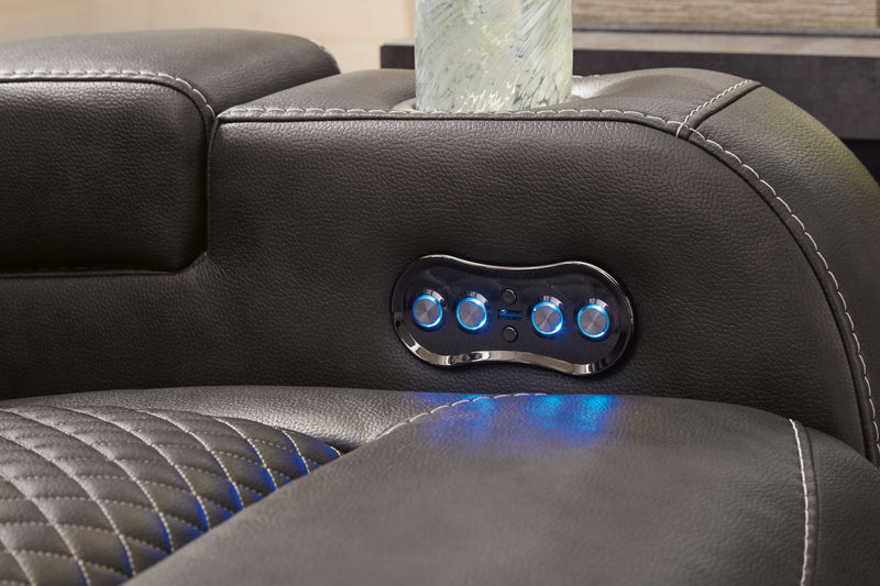 Fyne-dyme - Power Recliner/Adj Headrest - R&R Furniture Gallery (Fountain Valley, CA)