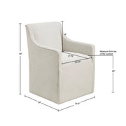 Traditional Skirted Dining Arm Chair - R&R Furniture Gallery (Fountain Valley, CA)