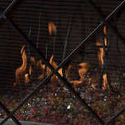 Noble House minimalist single panel iron fireplace screen with diamond design, showcasing a sleek, decorative fireplace safety barrier.