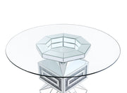 Noralie - 30" Dining Table - Clear Glass, Mirrored & Faux Diamonds - R&R Furniture Gallery (Fountain Valley, CA)