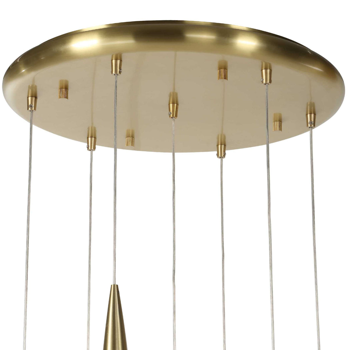 Deluge - 7 Light LED Pendant - Brass