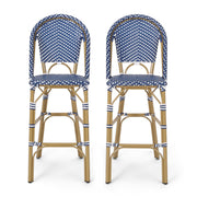 Outdoor Pe Rattan French Barstool Set - R&R Furniture Gallery (Fountain Valley, CA)