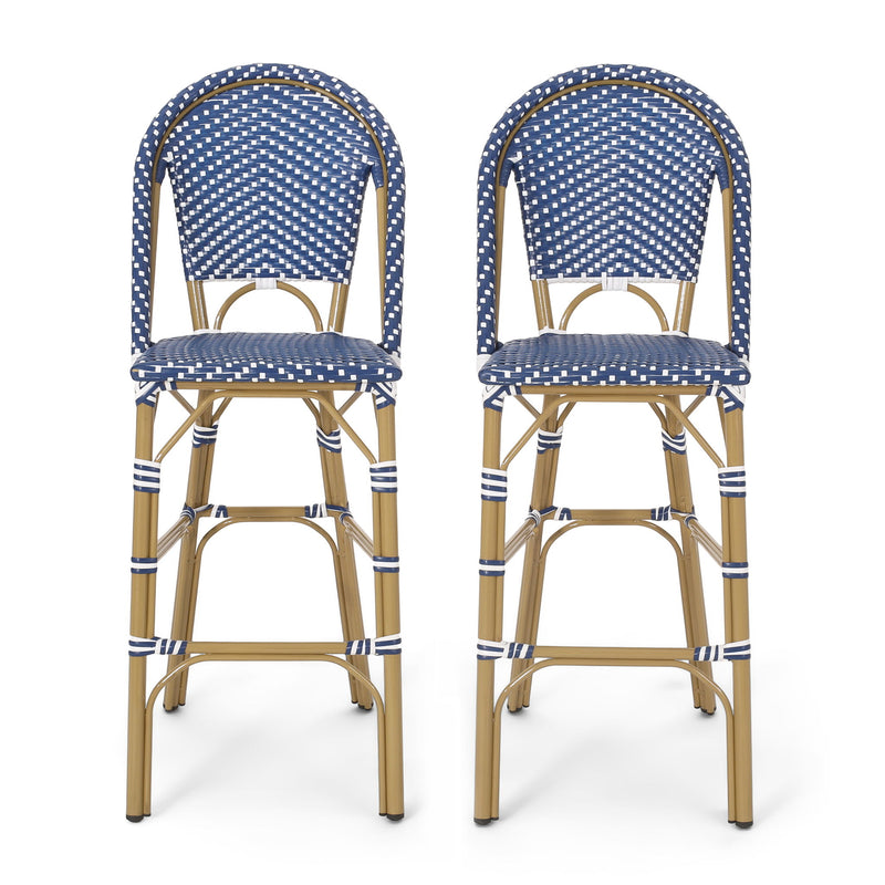 Outdoor Pe Rattan French Barstool Set - R&R Furniture Gallery (Fountain Valley, CA)
