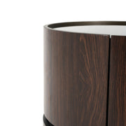 Elegant Italian High Grade Double Layer Storage Round Side Table - Brown / Black - R&R Furniture Gallery (Fountain Valley, CA)