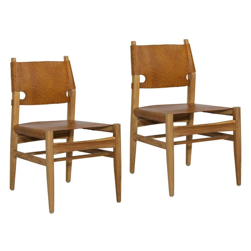 Rossana - Dining Chair (Set of 2) - Natural And Antique Light Brown