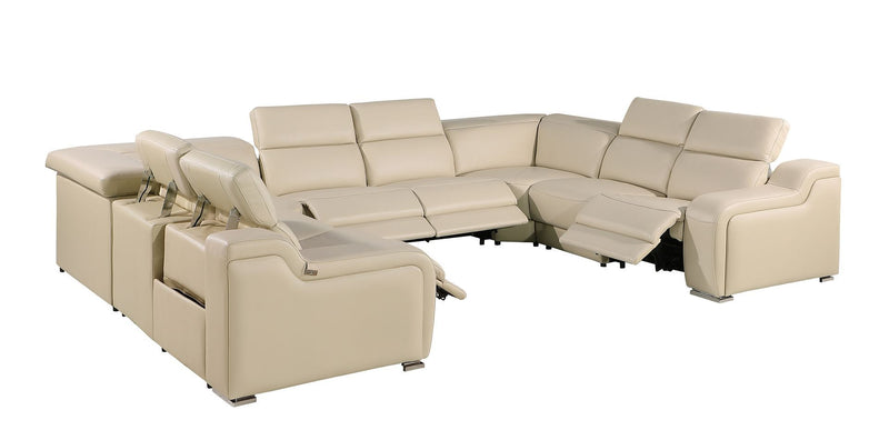 1116 - 8-Piece U-Shaped Sectional Sofa In With 4 Power Recliners & Power Headrests