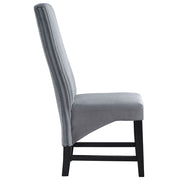Kini - Side Chair (Set of 2) - Gray Corduroy & Black - R&R Furniture Gallery (Fountain Valley, CA)
