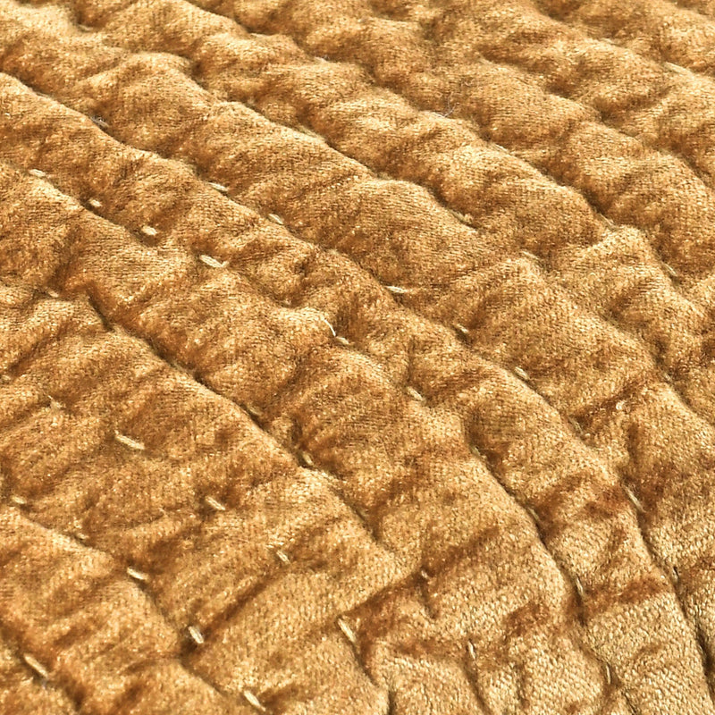 Bari - Velvet Quilt - Honey Gold
