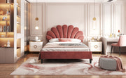 Upholstered Platform Bed With Flower Pattern Headboard - R&R Furniture Gallery (Fountain Valley, CA)