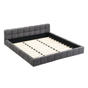 Elegant Upholstered Bed With Checkerboard Design - R&R Furniture Gallery (Fountain Valley, CA)