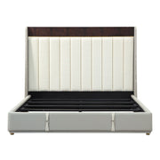 Jamonica - Eastern King Bed - Beige & Dark Brown - R&R Furniture Gallery (Fountain Valley, CA)