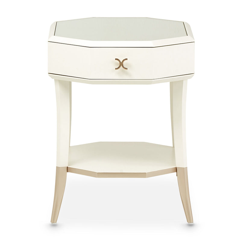 La Rachelle - Octagonal End Table - Champagne - R&R Furniture Gallery (Fountain Valley, CA)