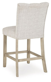 Larawyn - Upholstered Barstool (Set of 2) - Bisque - R&R Furniture Gallery (Fountain Valley, CA)