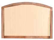 Ashford cappuccino mirror by Glory Furniture featuring a sleek, modern design with a round shape and a warm wood finish.