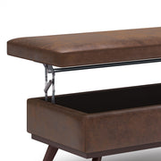 Owen - Lift Top Large Coffee Table Storage Ottoman, Mid Century Style - R&R Furniture Gallery (Fountain Valley, CA)
