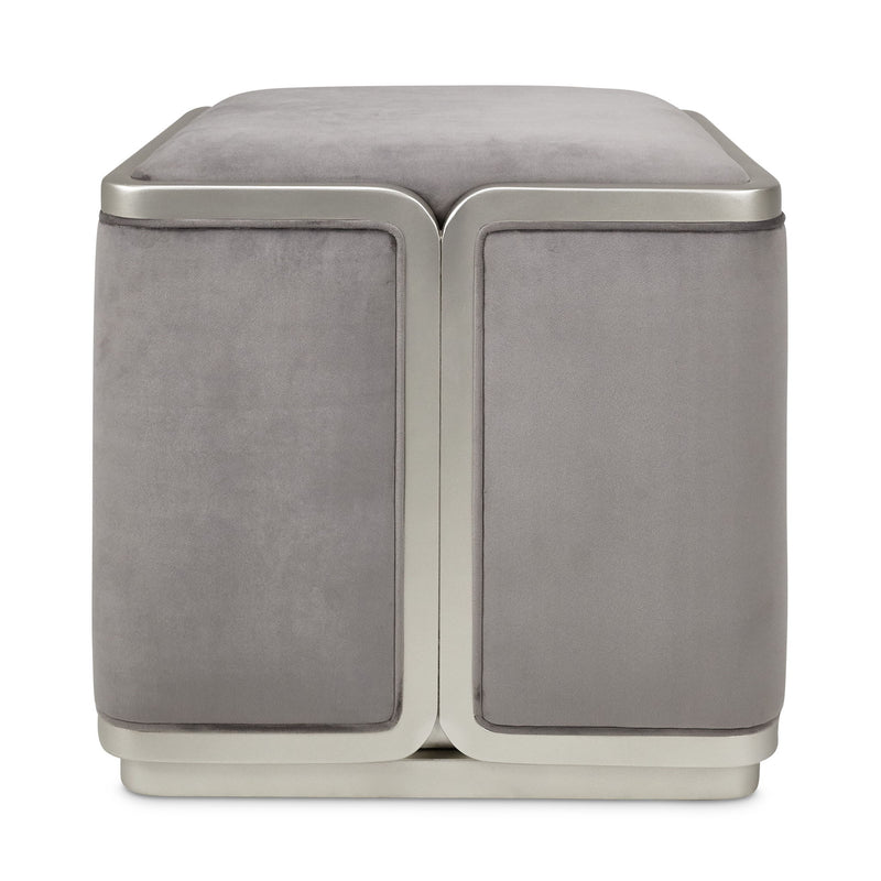 Linea - Ottoman - Gray Pearl / SilverMist - R&R Furniture Gallery (Fountain Valley, CA)