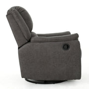 Noble House contemporary swivel glider chair with plush cushioning and modern design, perfect for relaxing and easy rotating motion.