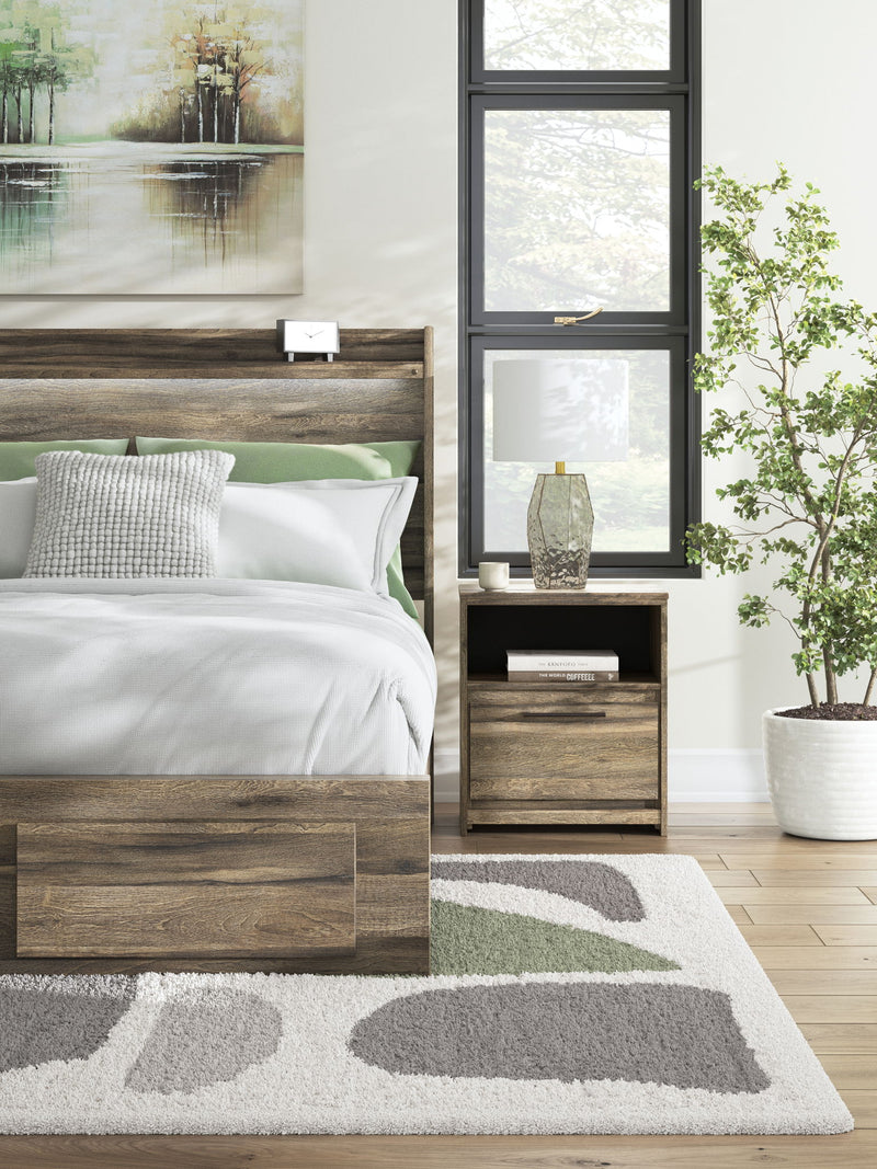 Elbrim - One Drawer Night Stand - Brown - R&R Furniture Gallery (Fountain Valley, CA)