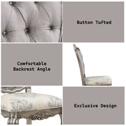 Ariadne - Side Chair (Set of 2) - Velvet & Antique Platinum - R&R Furniture Gallery (Fountain Valley, CA)