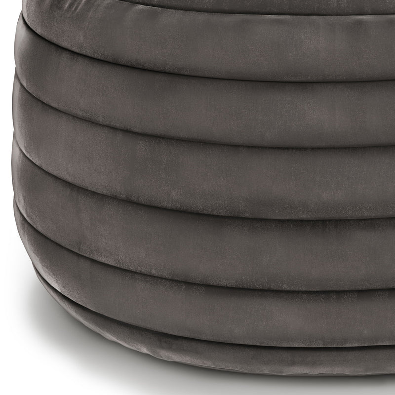 Vivienne - Upholstered Round Pouf - R&R Furniture Gallery (Fountain Valley, CA)