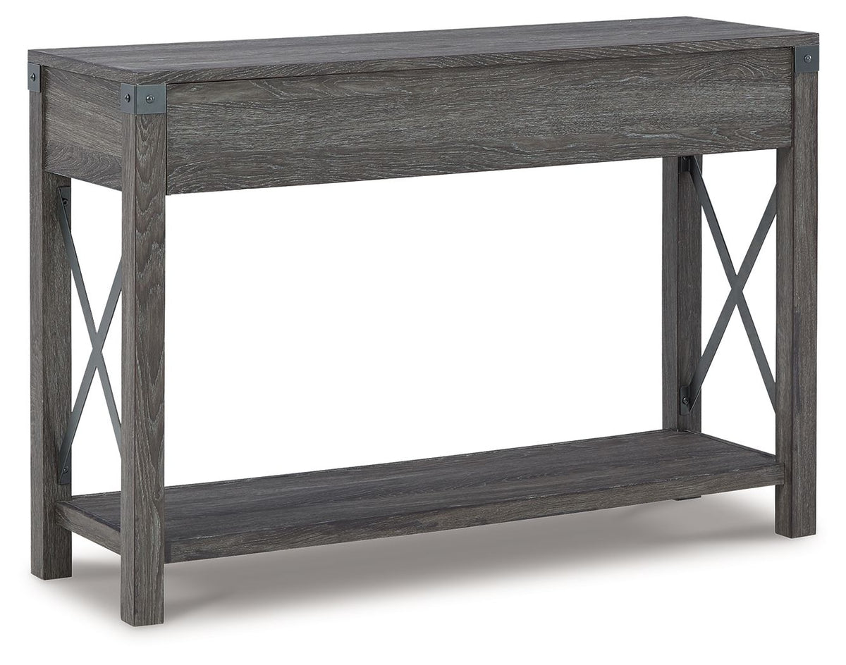 Freedan - Console Sofa Table - Grayish Brown - R&R Furniture Gallery (Fountain Valley, CA)