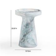 Zara - Indoor / Outdoor Side Table - Blue / White - R&R Furniture Gallery (Fountain Valley, CA)