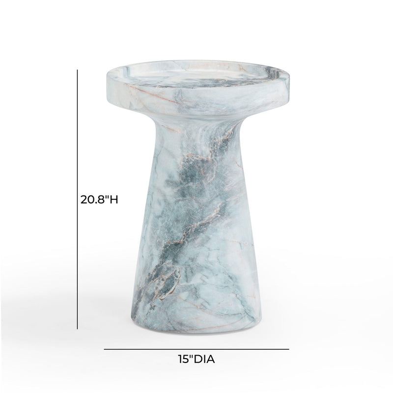 Zara - Indoor / Outdoor Side Table - Blue / White - R&R Furniture Gallery (Fountain Valley, CA)