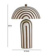 Maiori - Striped Papier Mache Table Lamp - R&R Furniture Gallery (Fountain Valley, CA)