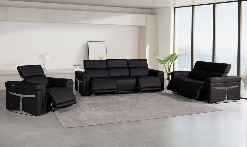 1126 - 6-Piece Modular Power Reclining Sofa, Loveseat & Chair Set In With 5 Power Recliners & Power Headrests