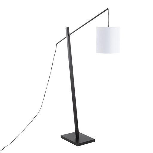 Lumi Source Arturo contemporary floor lamp with sleek black stand and adjustable metal shade for modern living spaces.