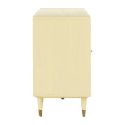 TOV Furniture Sierra sideboard with sleek wood finish and modern design, featuring multiple storage compartments and minimalist handles.