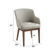 Harvey - Side Chair (Set of 2) - Synthetic Leather & Walnut - R&R Furniture Gallery (Fountain Valley, CA)