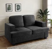 Modern Loveseat, Comfortable 2 Seater Couch With Deep Seating, Loose Back Cushions, Wide Arms - R&R Furniture Gallery (Fountain Valley, CA)